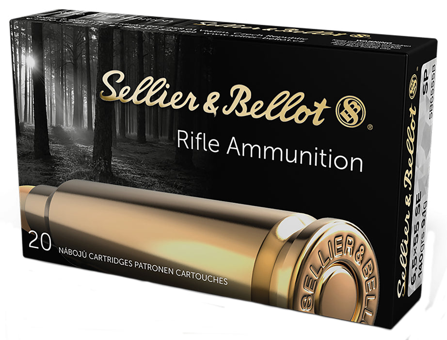 Sellier & Bellot SB6555B Rifle  6.5x55 Swedish 140 gr 2602 fps Soft Point (SP) 20 Bx/20 Cs