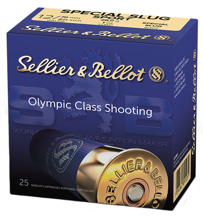 Sellier & Bellot SB12SLUG Shotgun 12 Gauge 2.75" 1 oz Slug Shot 25 Bx/ 10 Cs