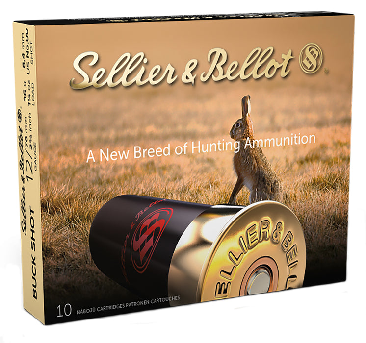 Sellier & Bellot SB12BSE Hunting  12 Gauge 2.75" 12 Pellets 1181 fps 00 Buck Shot 10 Bx/25 Cs