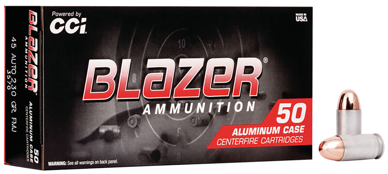 CCI 3570 Blazer  45 ACP 230 gr 845 fps Full Metal Jacket (FMJ) 50 Bx/20 Cs