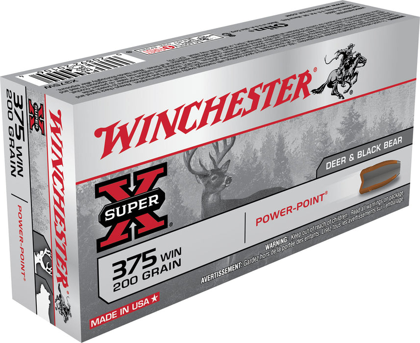 Winchester Ammo X375W Super X  375 Win 200 gr 2200 fps Power-Point (PP) 20 Bx/10 Cs