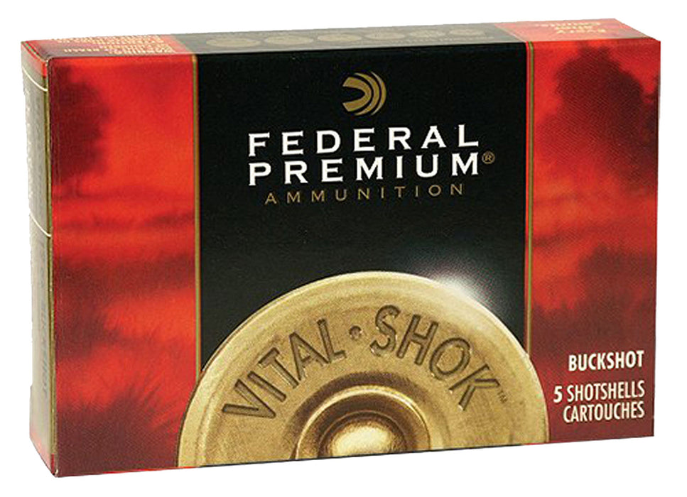 Federal P158000 Premium  12 Gauge 3" 1 1/2 oz 1225 fps 000 Buck Shot 5 Bx/50 Cs