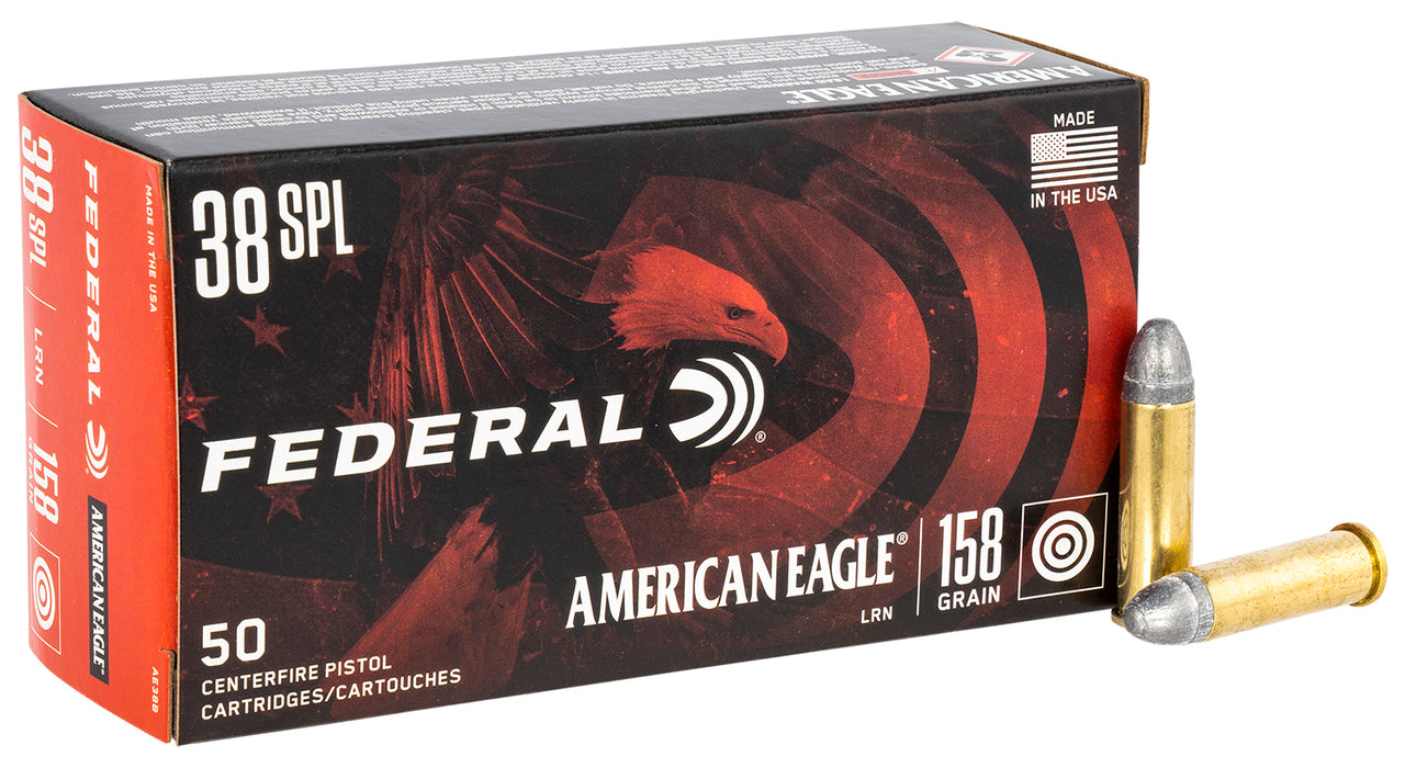 Federal AE38B American Eagle  38 Special 158 gr Lead Round Nose (LRN) 50 Per Box/20 Cs