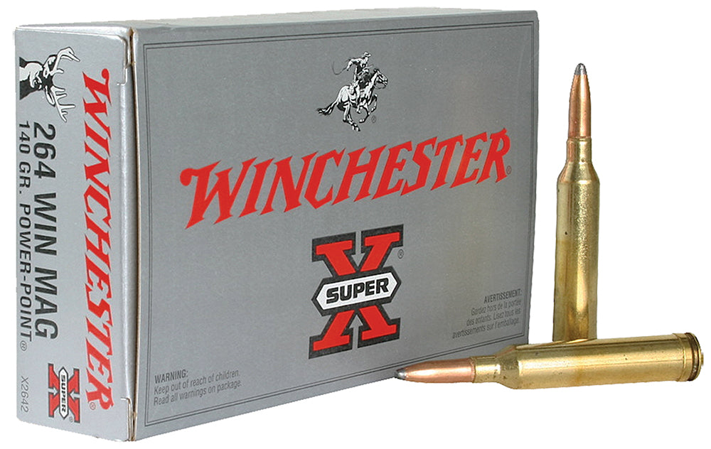 Winchester Ammo X2642 Super X  264 Win Mag 140 gr 3030 fps Power-Point (PP) 20 Bx/10 Cs