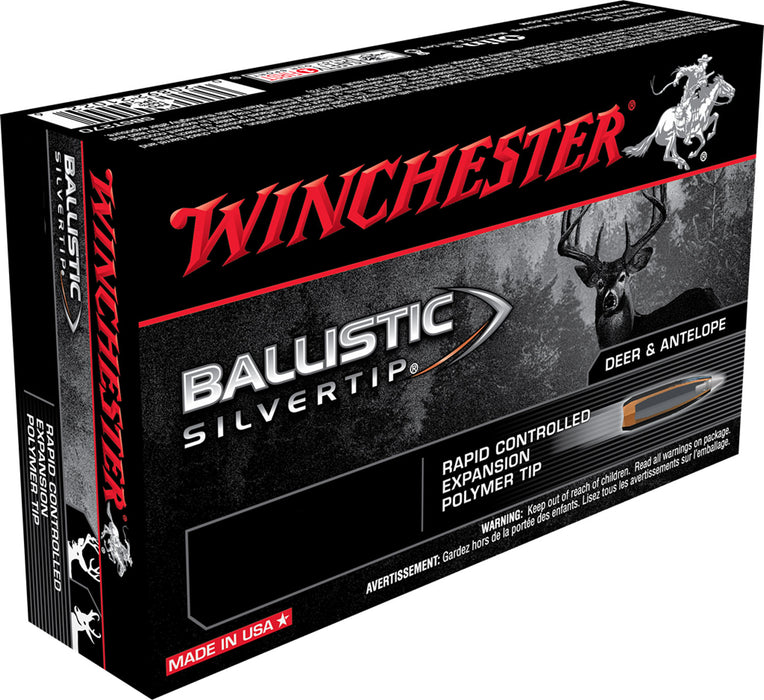 Winchester Ammo SBST2506 Ballistic Silvertip  25-06 Rem 115 gr 3060 fps Rapid Controlled Expansion Polymer Tip 20 Bx/10 Cs