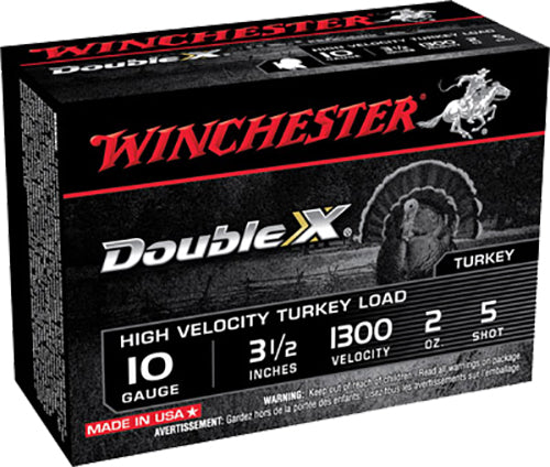 Winchester Ammo STH105 Double X High Velocity Turkey 10 Gauge 3.50" 2 oz 1300 fps 5 Shot 10 Bx/10 Cs