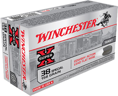 Winchester Ammo USA38CB USA Cowboy Action 38 Special 158 gr Lead Flat Nose (LFN) 50 Bx/10 Cs