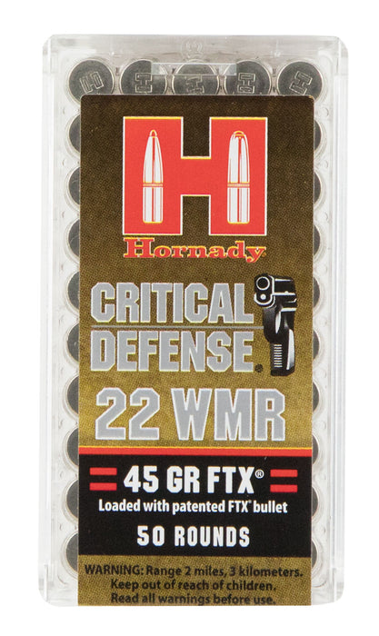 Hornady 83200 Critical Defense  22 WMR 45 gr Flex Tip eXpanding 50 Bx/ 40 Cs