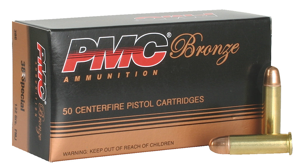 PMC 38G Bronze  38Special 132gr Full Metal Jacket 50 Per Box/20 Case