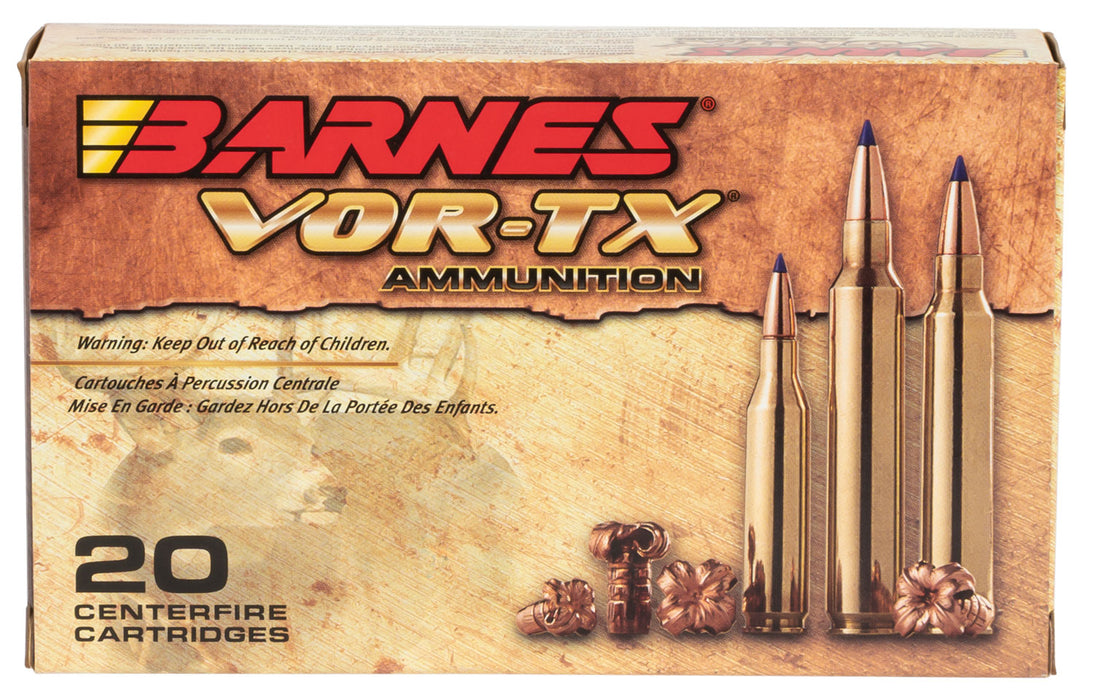 Barnes Bullets 21557 VOR-TX  25-06 Rem 100 gr 3225 fps Tipped TSX Boat-Tail 20 Bx/10 Cs