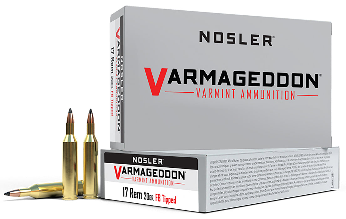 Nosler 65105 Varmageddon  17 Rem 20 gr 4200 fps Flat Base Tipped (FBT) 20 Bx/10 Cs