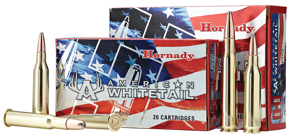 Hornady 8047 American Whitetail  243 Win 100 gr 2960 fps InterLock Boat-Tail Soft Point 20 Bx/10 Cs