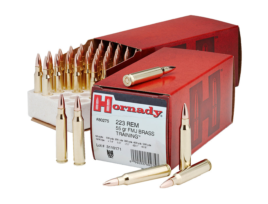Hornady 80275 Custom  223Rem 55gr Full Metal Jacket Boat Tail