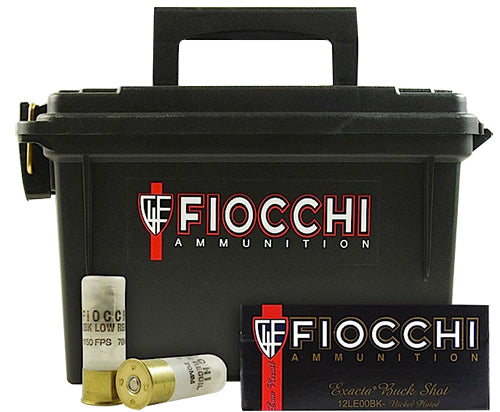 Fiocchi 12FLE00B Exacta  12 Gauge 2.75" 9 Pellets 00 Buck Shot 80 Bx/ 1 Cs