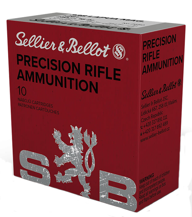 Sellier & Bellot SB338LMA Rifle  338 Lapua Mag 250 gr 2848 fps Hollow Point Boat-Tail (HPBT) 10 Bx/10 Cs