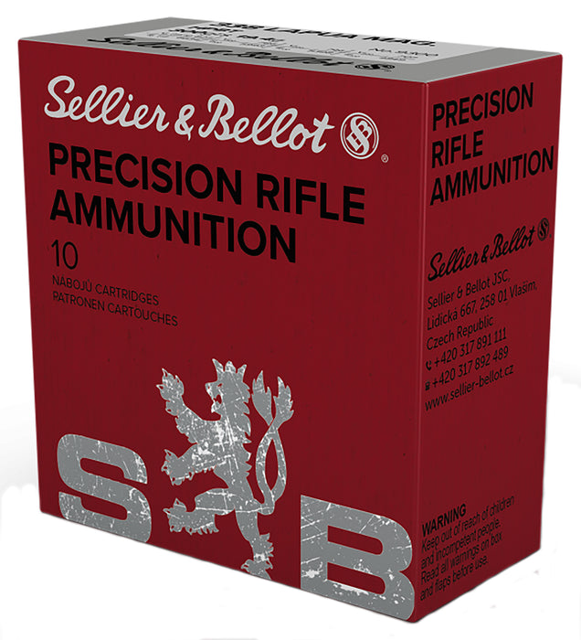 Sellier & Bellot SB338LMB Rifle  338 Lapua Mag 300 gr 2713 fps Hollow Point Boat-Tail (HPBT) 10 Bx/10 Cs