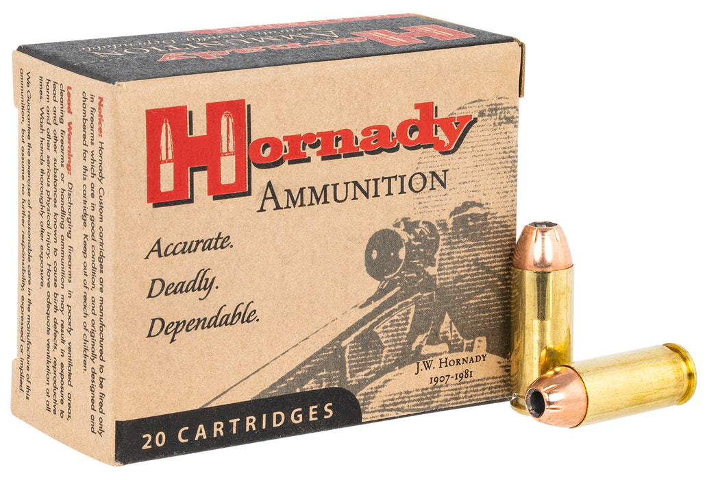 Hornady 9126 Custom  10mm Auto 180 gr 1275 fps Hornady XTP Hollow Point (XTPHP) 20 Bx/10 Cs