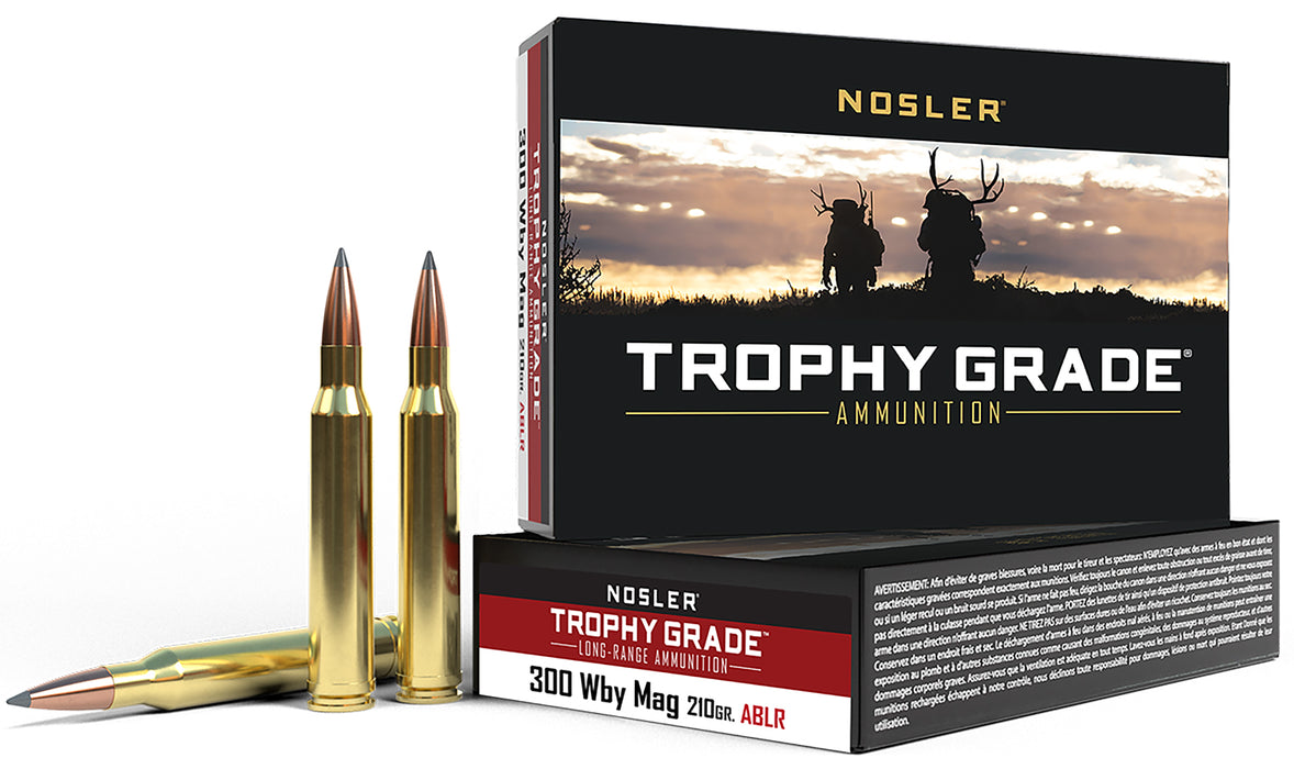 Nosler 60131 Trophy Grade Long-Range  300 Wthby Mag 210 gr 2825 fps Nosler Spitzer AccuBond-Long Range (SABLR) 20 Bx/10 Cs