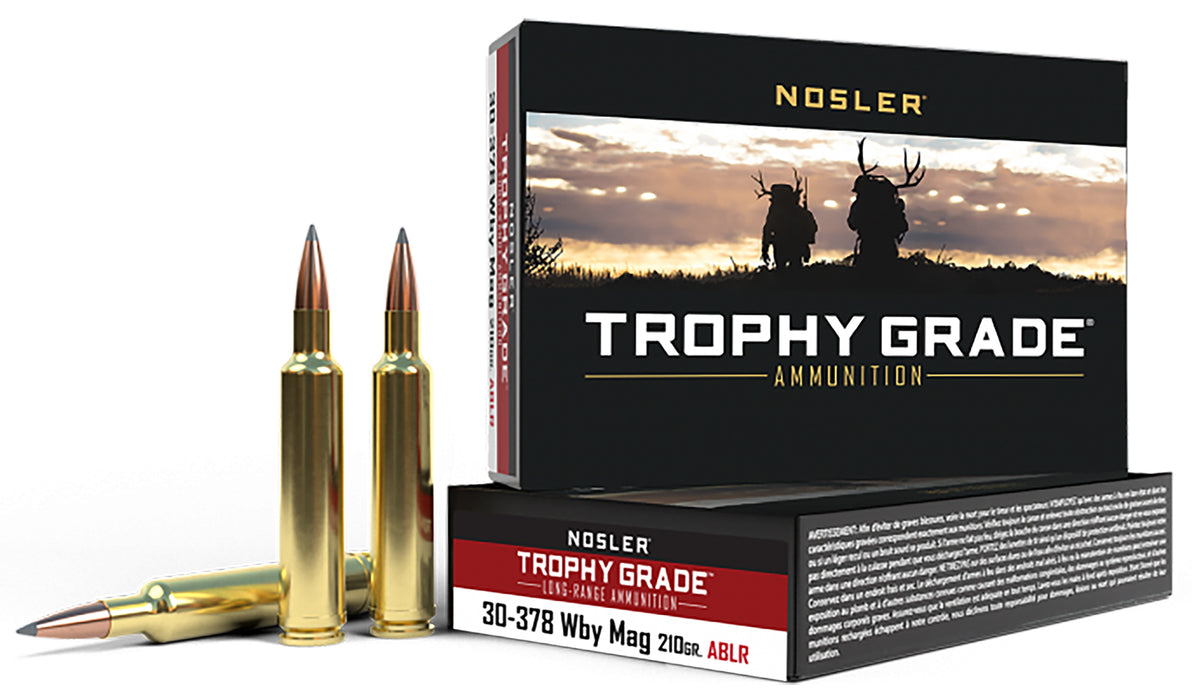 Nosler 60133 Trophy Grade Long-Range  30-378 Wthby Mag 210 gr 3040 fps Nosler Spitzer AccuBond-Long Range (SABLR) 20 Bx/10 Cs