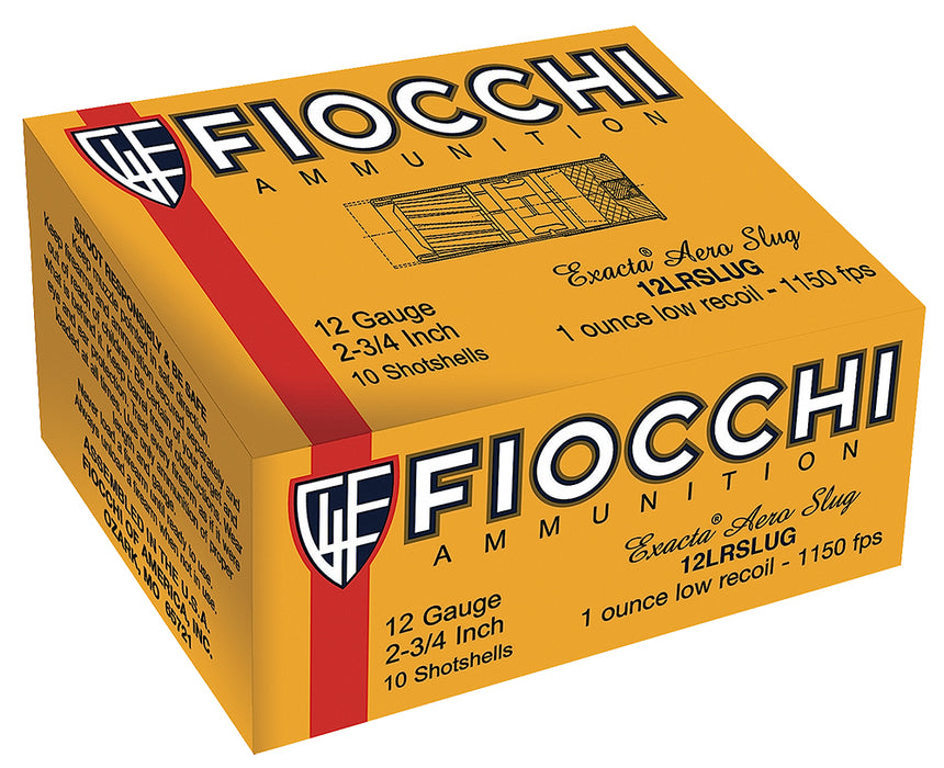 Fiocchi 12FLESLU Aero Low Recoil 12 Gauge 2.75" 7/8 oz 1300 fps Rifled Slug Shot 80 Bx/1 Cs (Sold by Ammo Can)