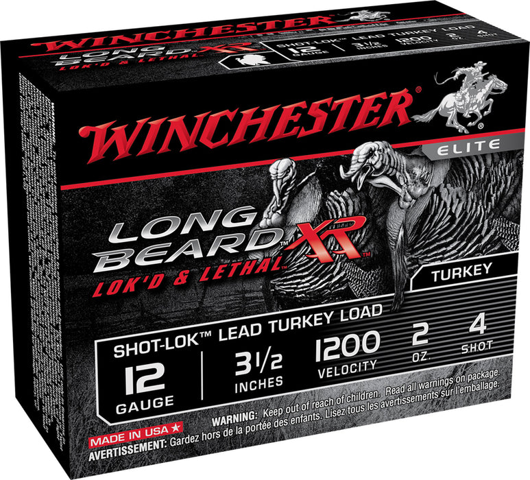 Winchester Ammo STLB12L4 Long Beard XR Shot-Lok 12 Gauge 3.50" 2 oz 1200 fps 4 Shot 10 Bx/10 Cs