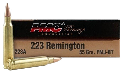 PMC 223ABP Bronze Battle Pack 223 Rem 55 gr 3200 fps Full Metal Jacket Boat-Tail (FMJBT) 200 Bx/5 Cs