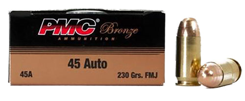 PMC 45ABP Bronze Battle Pack 45 ACP 230 gr 830 fps Full Metal Jacket (FMJ) 250 Bx/3 Cs