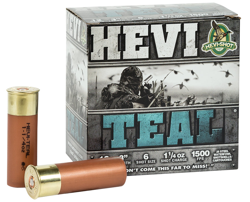 HEVI-Shot HS60006 Hevi-Teal  12 Gauge 3" 1 1/4 oz 1500 fps 6 Shot 25 Bx/10 Cs