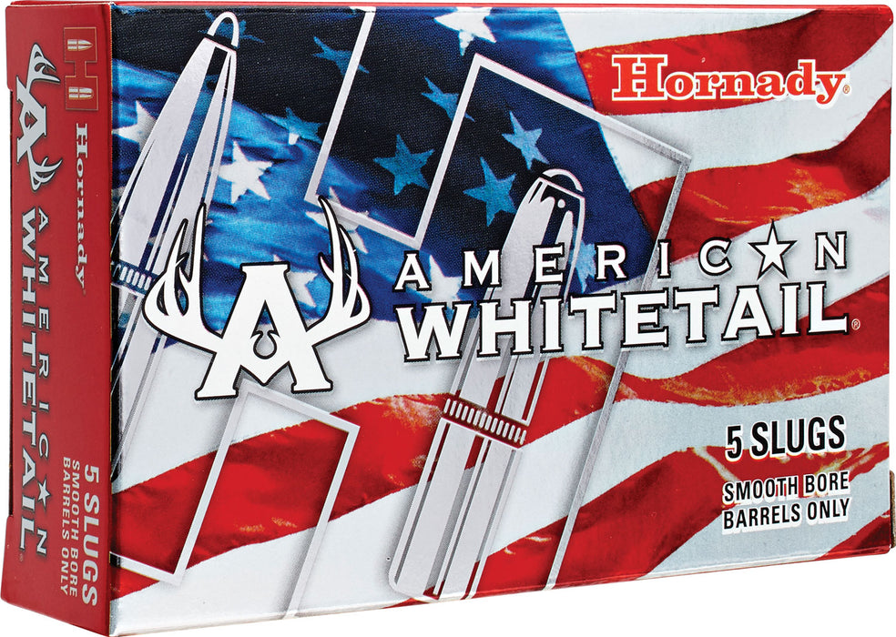 Hornady 86234 American Whitetail  12 Gauge 2.75" 1 oz 1600 fps Rifled Slug Shot 5 Bx/20 Cs