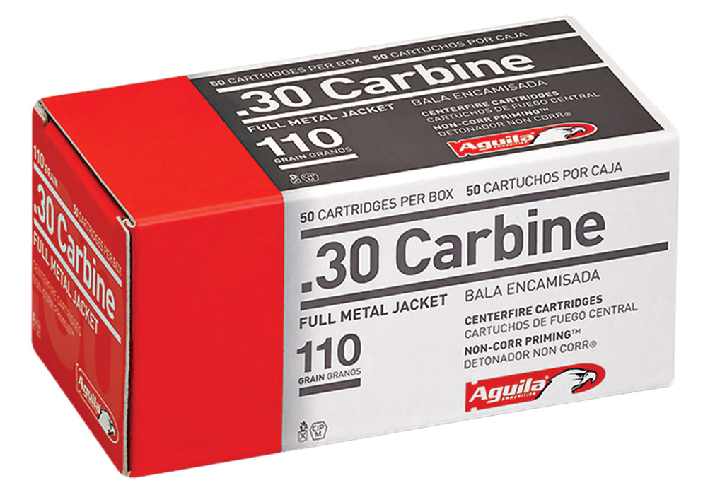 Aguila 1E302110 Target & Range  30 Carbine 110 gr Full Metal Jacket (FMJ) 50 Per Box/20 Cs