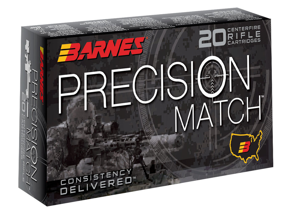 Barnes Bullets 30846 Precision Match  5.56x45mm NATO 69 gr 2900 fps Open Tip Match Boat-Tail 20 Bx/10 Cs