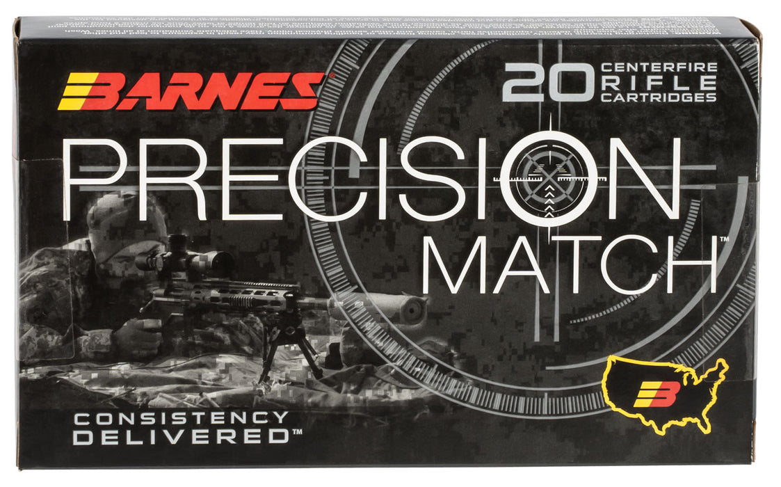 Barnes Bullets 30740 Precision Match  300 Win Mag 220 gr 2775 fps Open Tip Match Boat-Tail 20 Bx/10 Cs