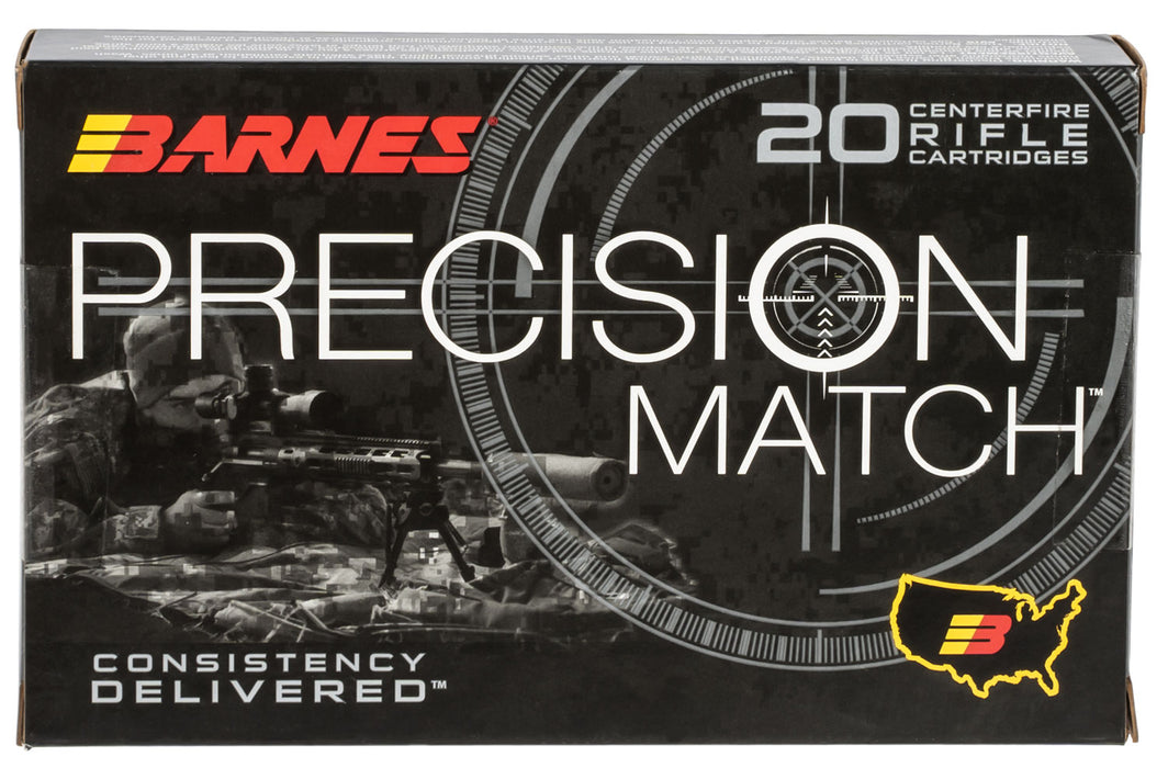 Barnes Bullets 30728 Precision Match  338 Lapua Mag 300 gr 2600 fps Open Tip Match Boat-Tail 20 Bx/10 Cs