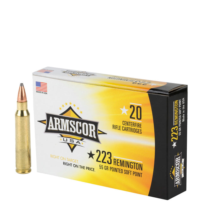 Armscor AC2232N USA  223 Rem 55 gr Pointed Soft Point (PSP) 20 Per Box/50 Cs