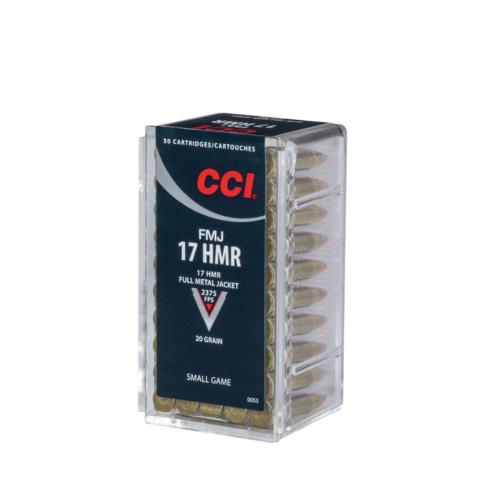 CCI 0055 Gamepoint  17 HMR 20 gr Full Metal Jacket (FMJ) 50 Per Box/40 Cs