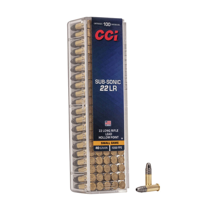 CCI 0056 Subsonic  22 LR 40 gr Lead Hollow Point (LHP) 100 Bx/ 50 Cs